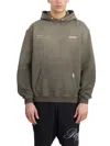 Represent Patron Of The Club Olive Green Hoodie With Front And Back Logo Print In Cotton Man