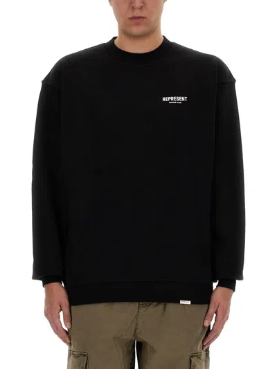 Represent Sweatshirt With Logo In Black