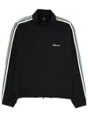 Represent Mens Jet Black Embroidered-logo Striped-taped Woven Track Jacket In Black