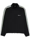 Represent Mens Jet Black Embroidered-logo Striped-taped Woven Track Jacket In Black