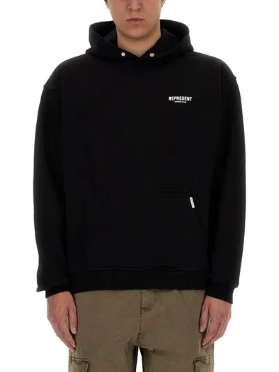 Represent Sweatshirt With Logo In Black