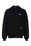 Represent Oversized Logo Hooded Sweatshirt In Black