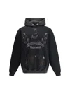 Represent Black Hoodie With Fixed Hood And Maxi Print On The Front In Cotton Man In Black
