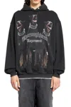 Represent Cotton Sweatshirt With Frontal Thoroughbred Print In Black