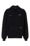 Represent Patron Of The Club Logo Hooded Cotton Sweatshirt In Black