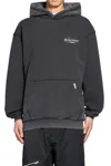 Represent Oversized Hooded Sweatshirt Kangaroo Pocket In Black