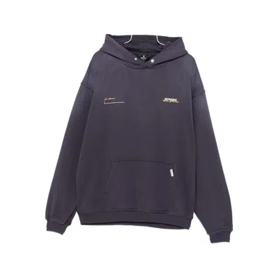Represent Logo-embroidered Hoodie In Purple