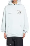 Represent Light Blue Cotton Hoodie With Cherubs Graphic In Blue