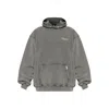 Represent Grey Sweatshirt With Logo Print On Front And Back And Faded Effect In Cotton Man In Gray
