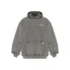 Represent Grey Sweatshirt With Logo Print On Front And Back And Faded Effect In Cotton Man In Gray