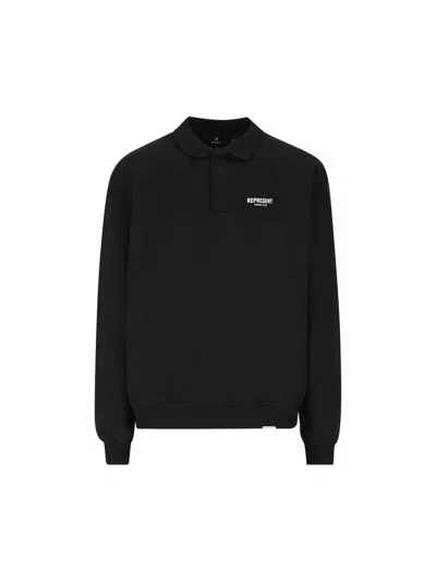 Represent Polo With Logo In Black