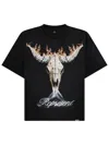 Represent Mens Stained Black British Cowboys Graphic-print Cotton-blend T-shirt In Black