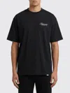 Represent Black Crewneck T-shirt With With Front And Back Owners Club Print In Cotton Man In Black