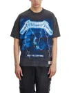 Represent Ride The Lightning X Metallica Gray T-shirt With Front And Back Print In Cotton Blend Man