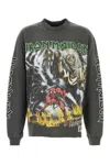Represent Mens Sunfade Grey  X Iron Maiden Relaxed-fit Cotton T-shirt In Multi