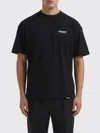 Represent Black Crewneck T-shirt With With Front And Back Owners Club Print In Cotton Man In Black