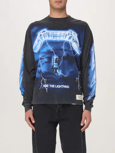 Represent Maxi Metallica Print Long-sleeved T-shirt In Black