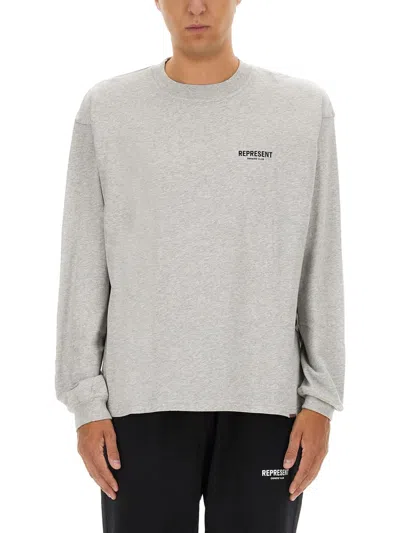 Represent Sweatshirt With Logo In Gray