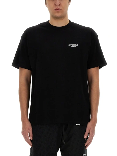 Represent T-shirt With Logo In Black