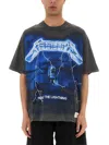 Represent Ride The Lightning X Metallica Gray T-shirt With Front And Back Print In Cotton Blend Man In Grey