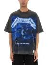 Represent Ride The Lightning X Metallica Gray T-shirt With Front And Back Print In Cotton Blend Man In Grey