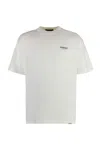 Represent White Crewneck T-shirt With With Front And Back Owners Club Print In Cotton Man