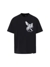 Represent Elegance Unicorn Black Crewneck T-shirt With Logo Print On The Front And Maxi Print On The Rear In C In Black