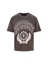 Represent Legacy Crest Cotton T-shirt With Distressed Effect In Brown