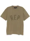 Represent Logo Embroidered Round Neck T-shirt In Fawn
