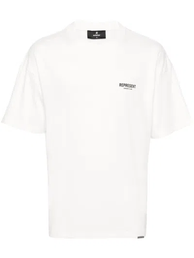 Represent T-shirts And Polos In Flat White