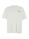 Represent White Crewneck T-shirt With With Front And Back Owners Club Print In Cotton Man In White