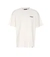Represent White Crewneck T-shirt With With Front And Back Owners Club Print In Cotton Man In Multi
