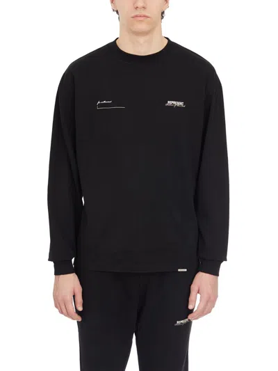 Represent Black Cotton Sweatshirt In Black