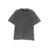 Represent Mens Embroidered Serif Logo Cotton-jersey T-shirt Vintage Grey In Gray