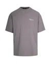 Represent Grey Crewneck T-shirt With Logo Lettering On The Front And Maxi Logo Print On The Rear In Cotton Man In Gray