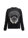 Represent Cotton Sweatshirt With Distressed Effect In Gray