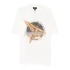 Represent White Crew Neck T-shirt With Graphic Print On Front And Back In Cotton Man In White