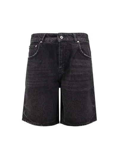 REPRESENT TAILORED STONE-WASHED DENIM BERMUDA SHORTS