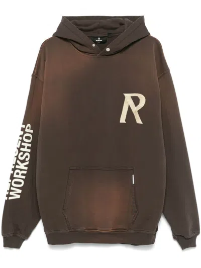 Represent Brown Masking Tape Initial Hoodie In Cedar