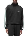 Represent Mens Jet Black Embroidered-logo Striped-taped Woven Track Jacket In Black