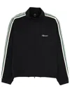 Represent Mens Jet Black Embroidered-logo Striped-taped Woven Track Jacket In Black