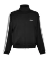 Represent Mens Jet Black Embroidered-logo Striped-taped Woven Track Jacket In Black