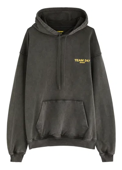 Represent Team 247 Hooded Cotton Sweatshirt In Dark Grey
