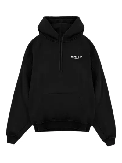 Represent Team 247 Oversize Graphic Hoodie In Black