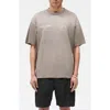 Represent Team Oversized Fit Graphic Logo Tee In Dark Taupe