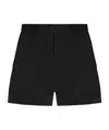 Represent Logo Embroidered Bermuda Shorts In Black