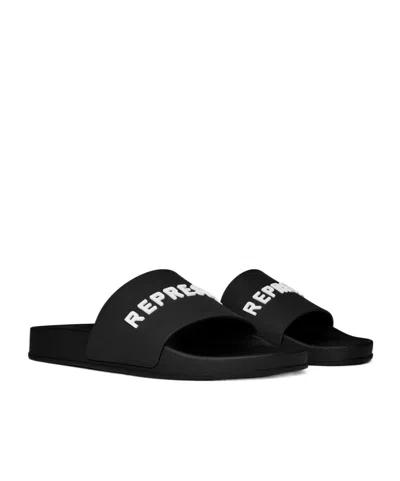Represent Text Logo Sliders In Animal Print