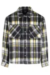 Represent Textured Overshirt Jacket With Bold Plaid Pattern In Multi