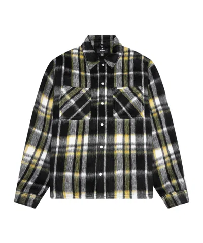 Represent Textured Plaid Shirt In Black