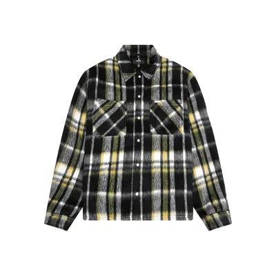 REPRESENT TEXTURED PLAID OVERSHIRT